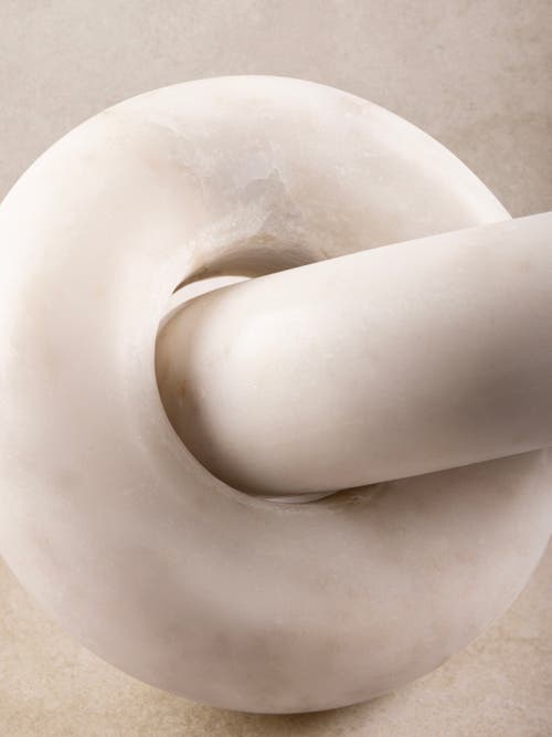 Gauri Kohli Munich Marble Knot Sculpture In White