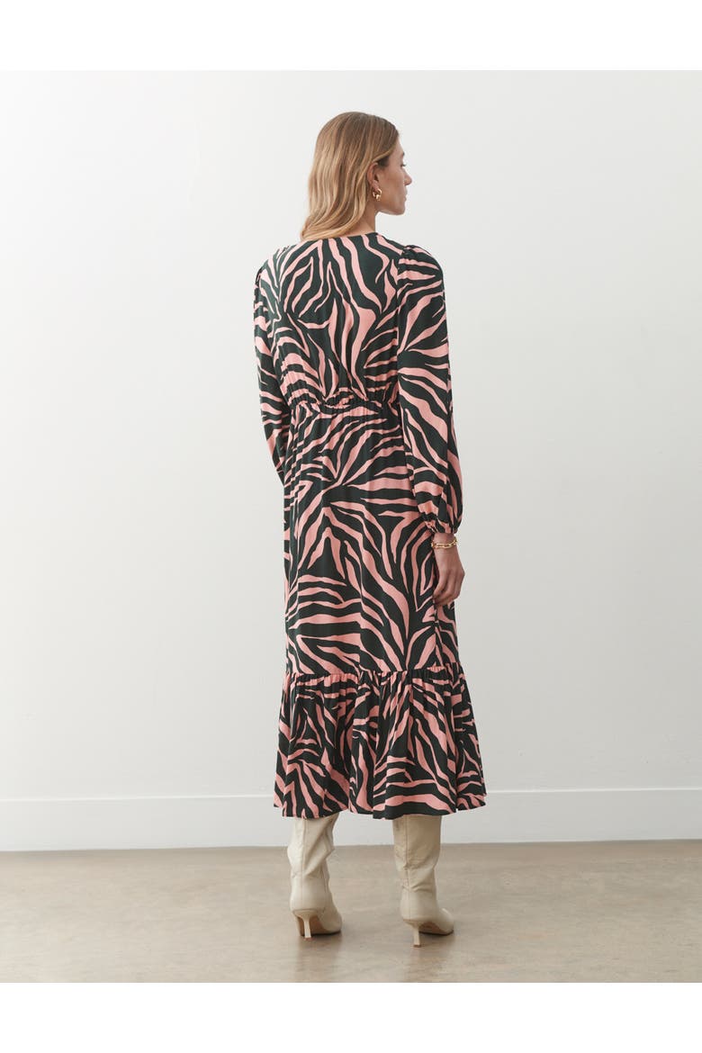 Suzie Animal Print Midi Dress, Alternate, color, Pink Leopard