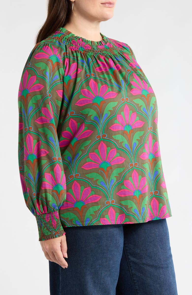 SUGARLIPS Evanna Floral Noehmi Smocked Top, Alternate, color,