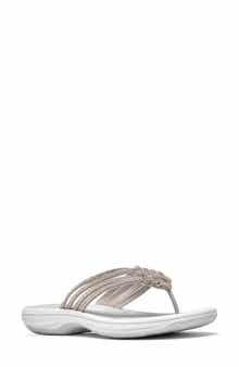 Clarks® Breeze Gem Crystal Embellished Flip Flop
