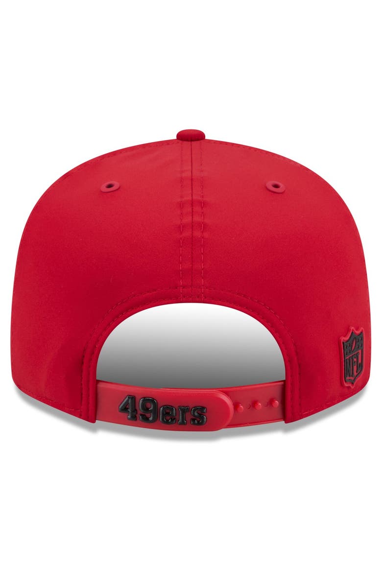 Men's New Era Scarlet San Francisco 49ers 2026 Sideline Throwback 9FIFTY Snapback Hat, Alternate, color, Scarlet