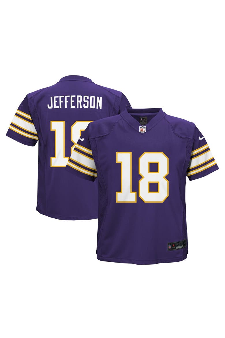 Toddler Nike Justin Jefferson Purple Minnesota Vikings Alternate Game Jersey, Main, color, Purple