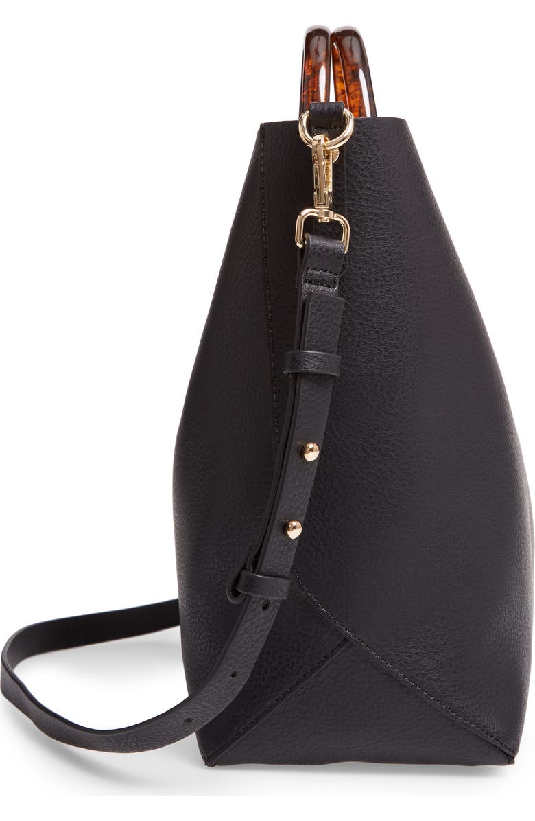 Topshop Sallie Tortoiseshell Handle Tote, Alternate, color,