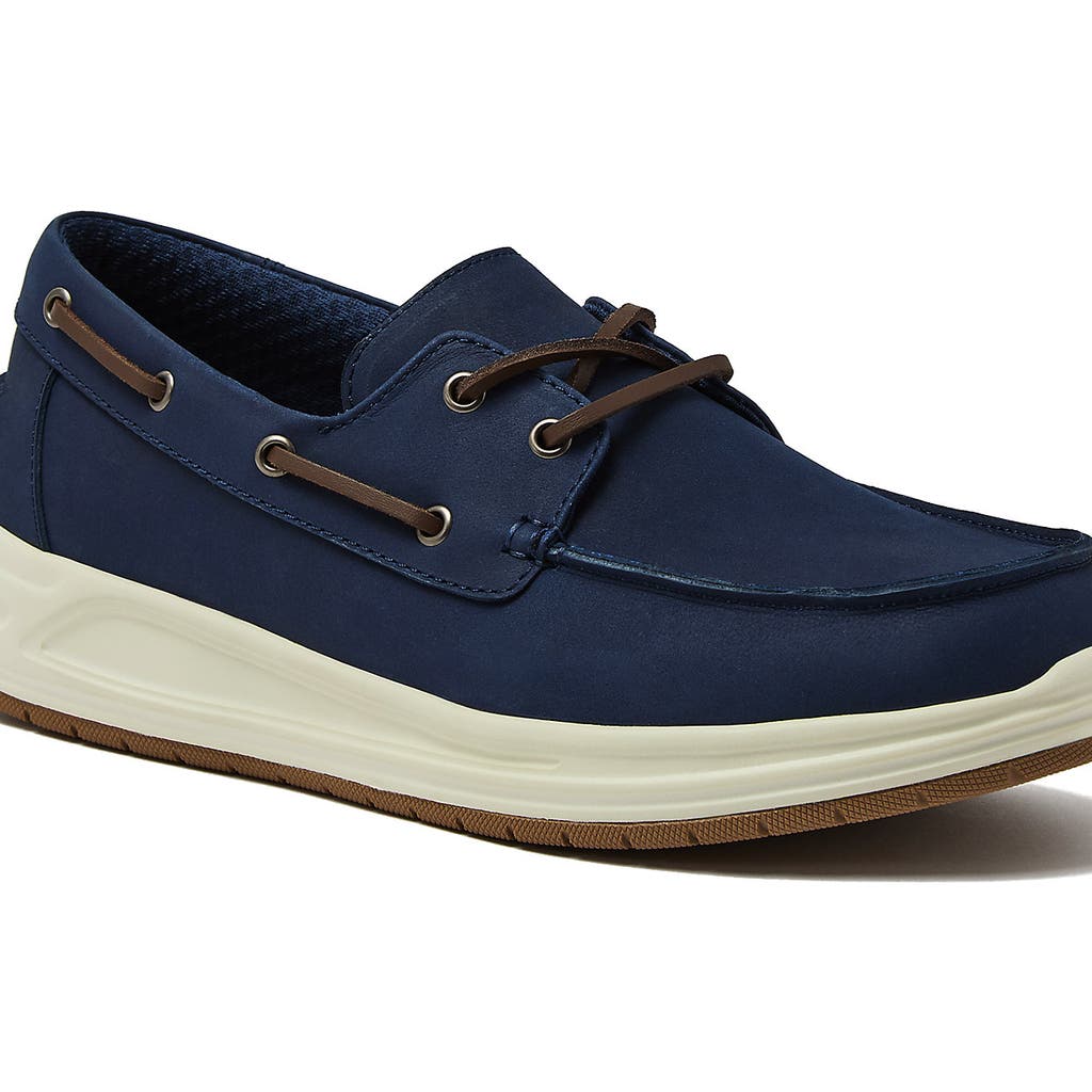 Lands' End Comfort Leather Slip On Boat Shoes In Tide Pool