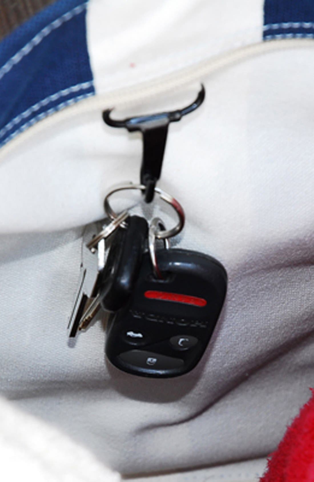 Cathy's Concepts Monogram Stripe Canvas Tote, Alternate, color, 