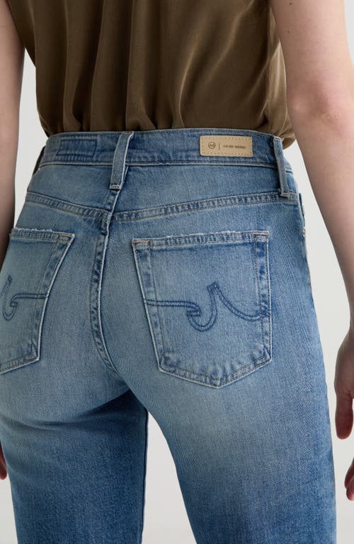 Ag Brinley Mid Rise Ankle Straight Leg Jeans In Blue