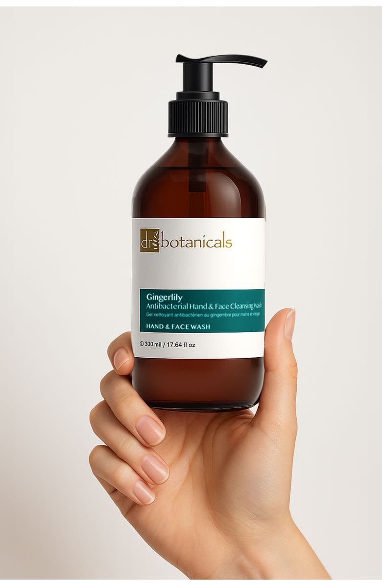 DR BOTANICALS Gingerlily Revitalising Hand & Face Cleansing Wash for Gentle Care 500ml, Alternate, color, White