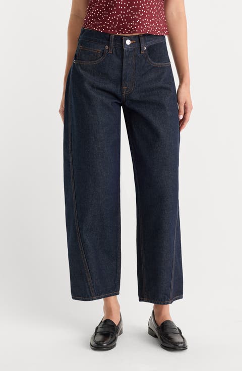 Vintage Barrel Ankle Wide Leg Jeans