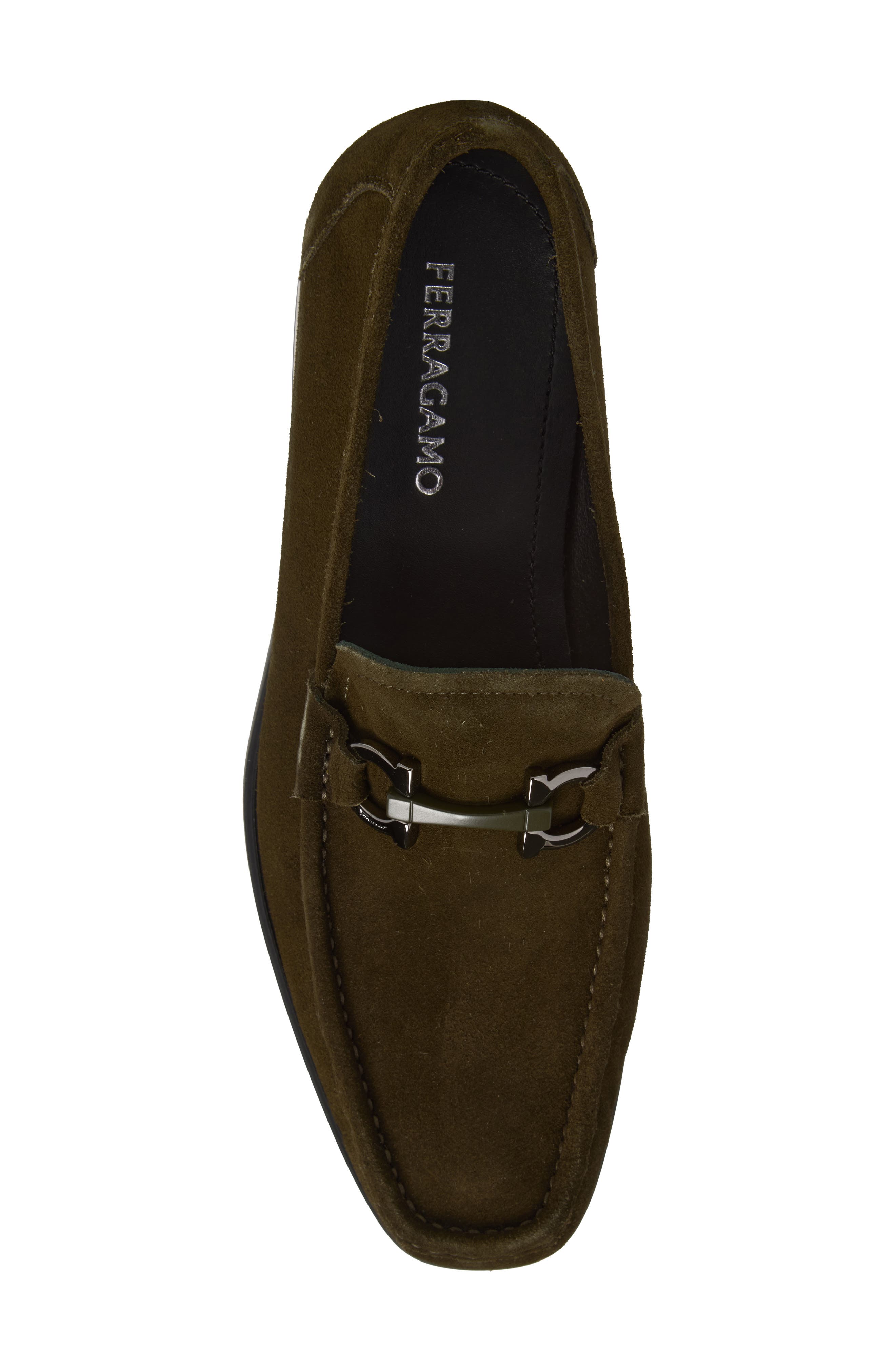 FERRAGAMO Grandioso Bit Loafer, Alternate, color, Loden Nero