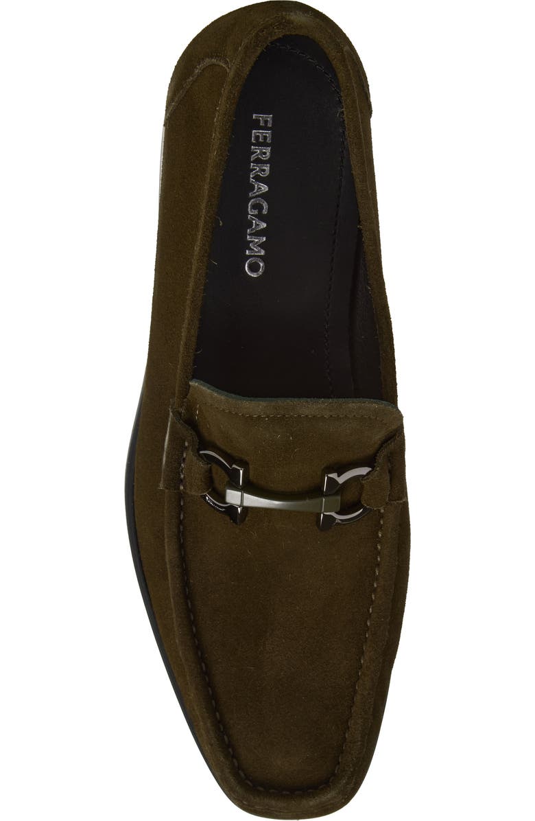 FERRAGAMO Grandioso Bit Loafer, Alternate, color, Loden Nero