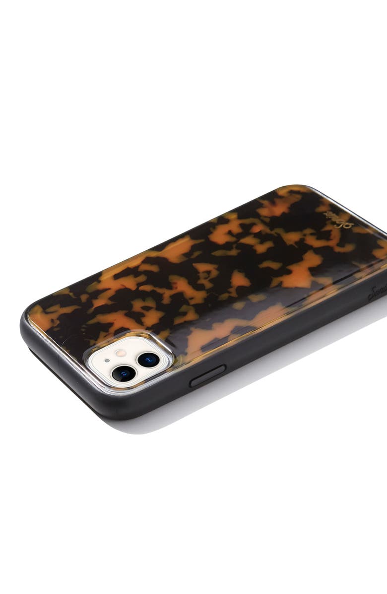 Sonix Brown Tort iPhone 11 Case & Slide Silicone Phone Ring, Alternate, color, 