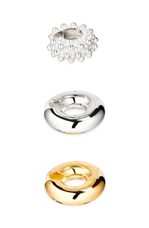 Rabanne Set Of 3 Assorted Ear Cuffs In Silver
