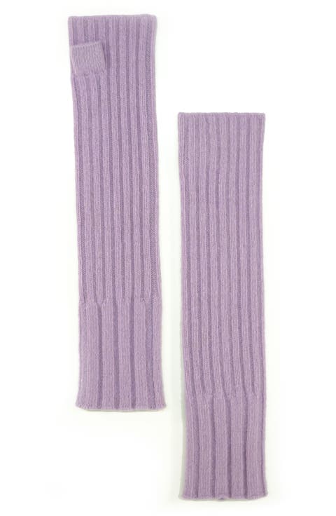 Ribbed Cashmere Fingerless Gloves