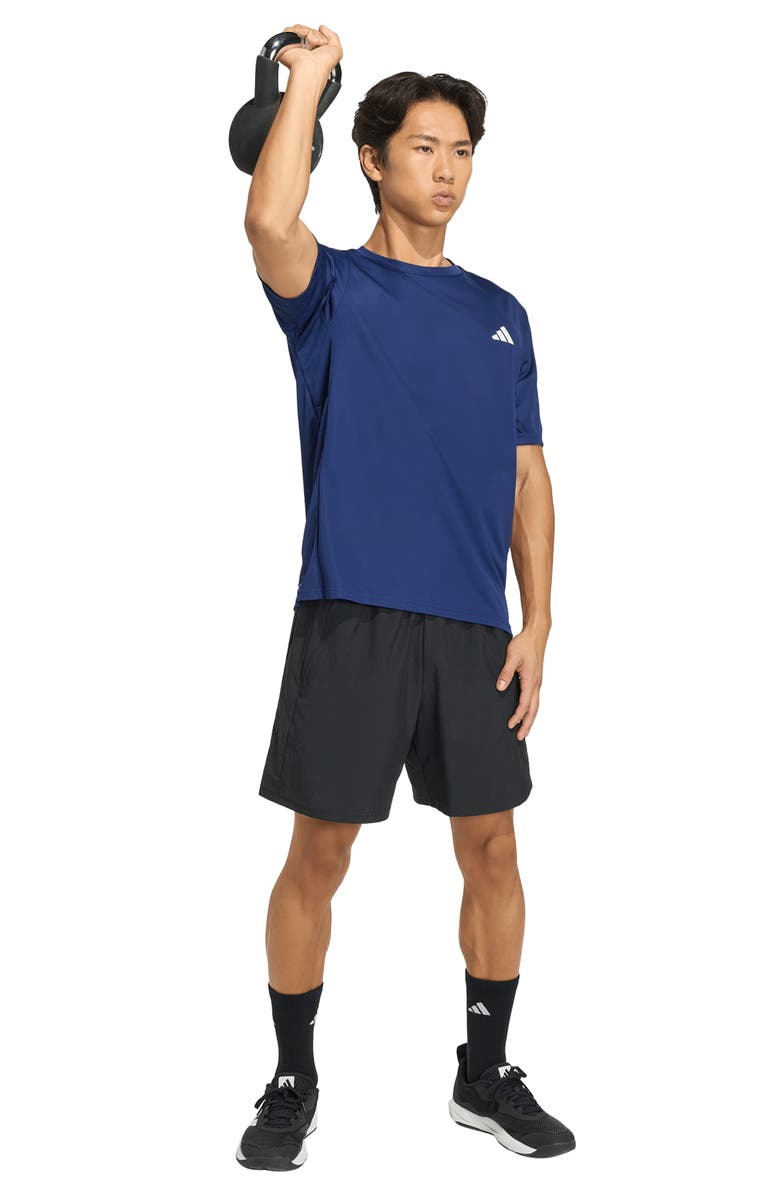 adidas Essentials Crewneck T-Shirt, Alternate, color, Dark Blue