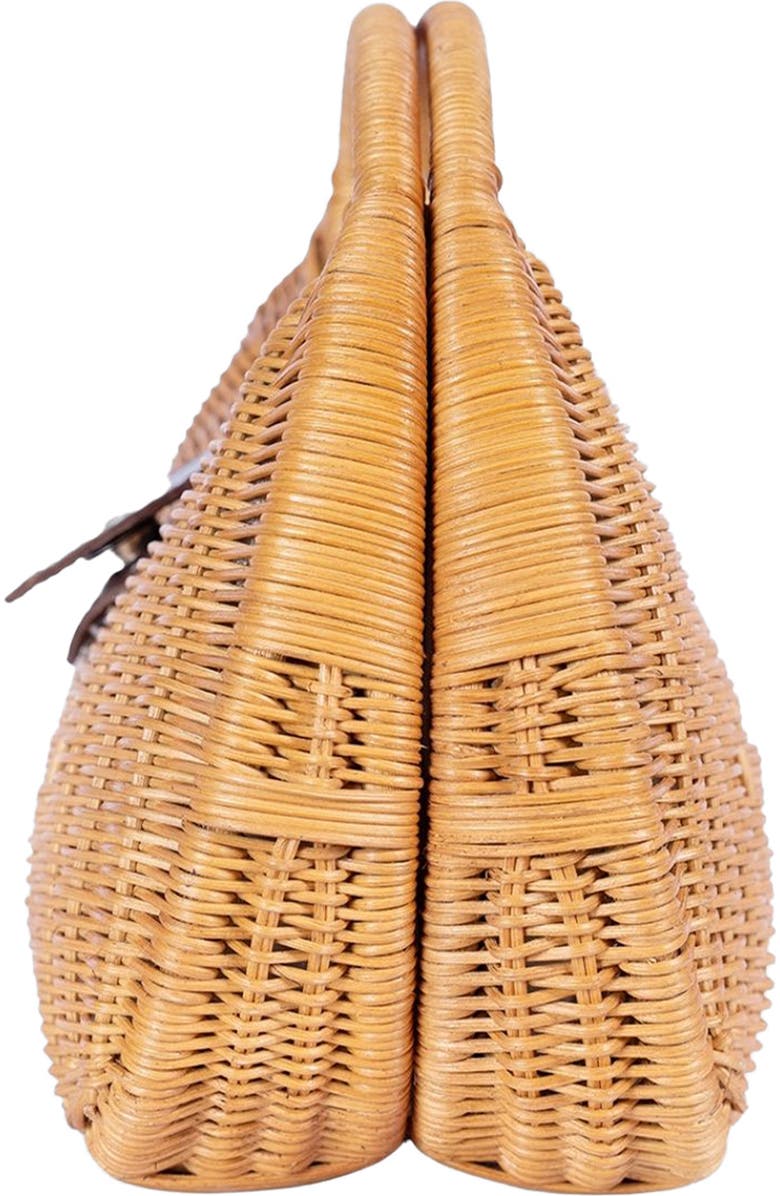 Jelavu Artemis Half Moon Rattan Hand Bag, Alternate, color, Natural