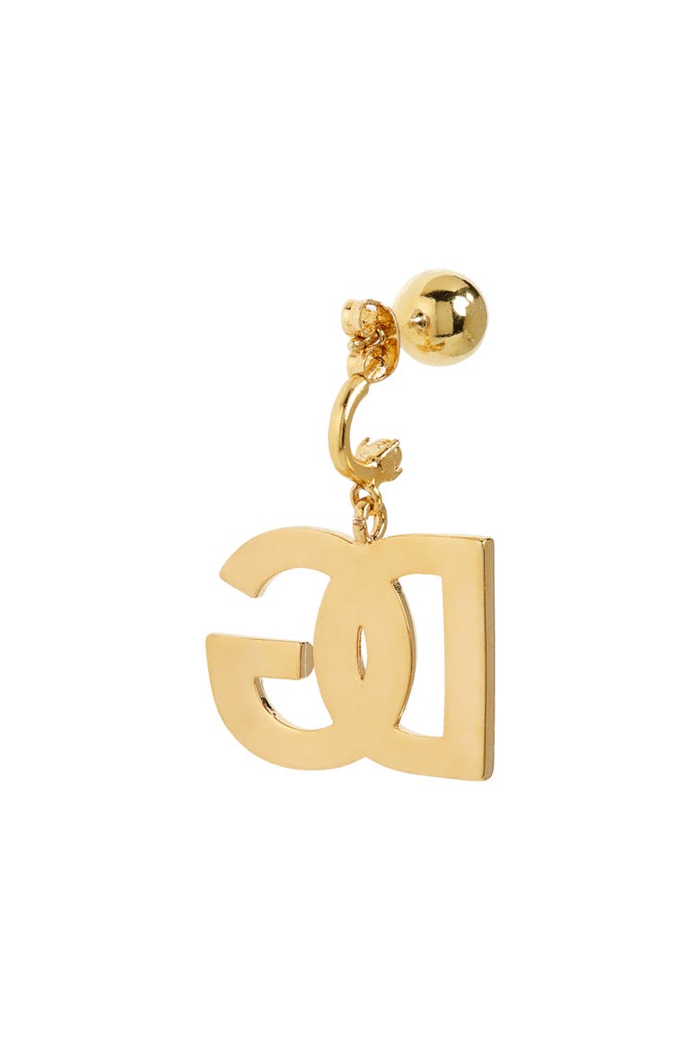 Logo Drop Back Earrings, Alternate, color, ORO