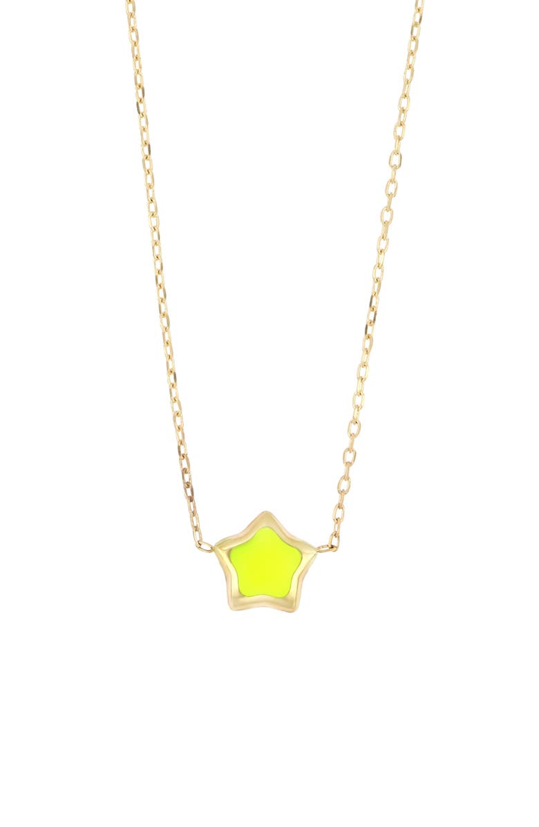 Bony Levy Kids' 14K Gold Enamel Star Pendant Necklace, Main, color, 