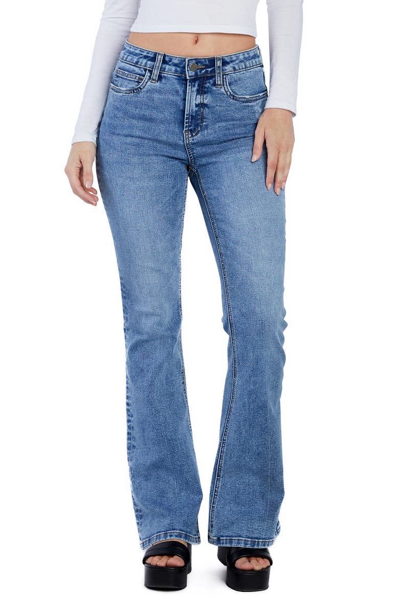 Happy High Waist Flare Jeans, Main, color, INFINITE BLUE