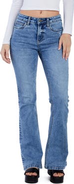 HINT OF BLU Happy High Waist Flare Jeans
