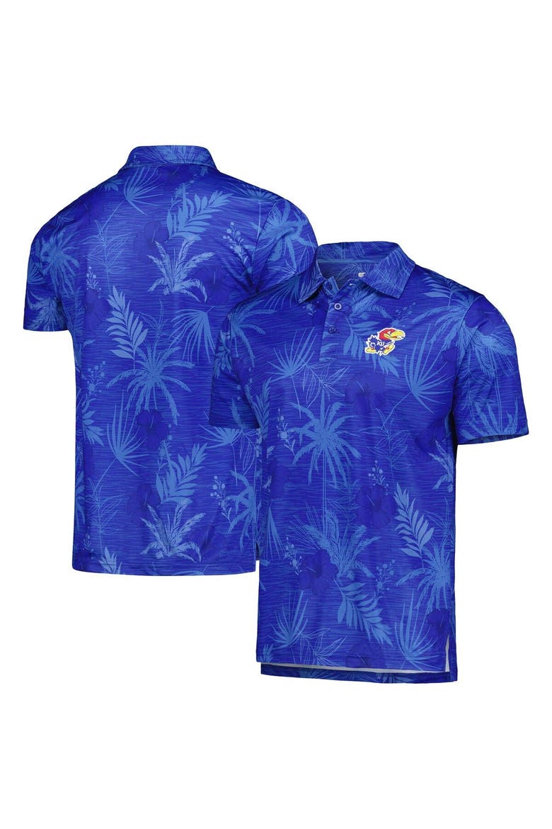 Men's Colosseum Royal Kansas Jayhawks Palms Team Polo, Alternate, color, Royal