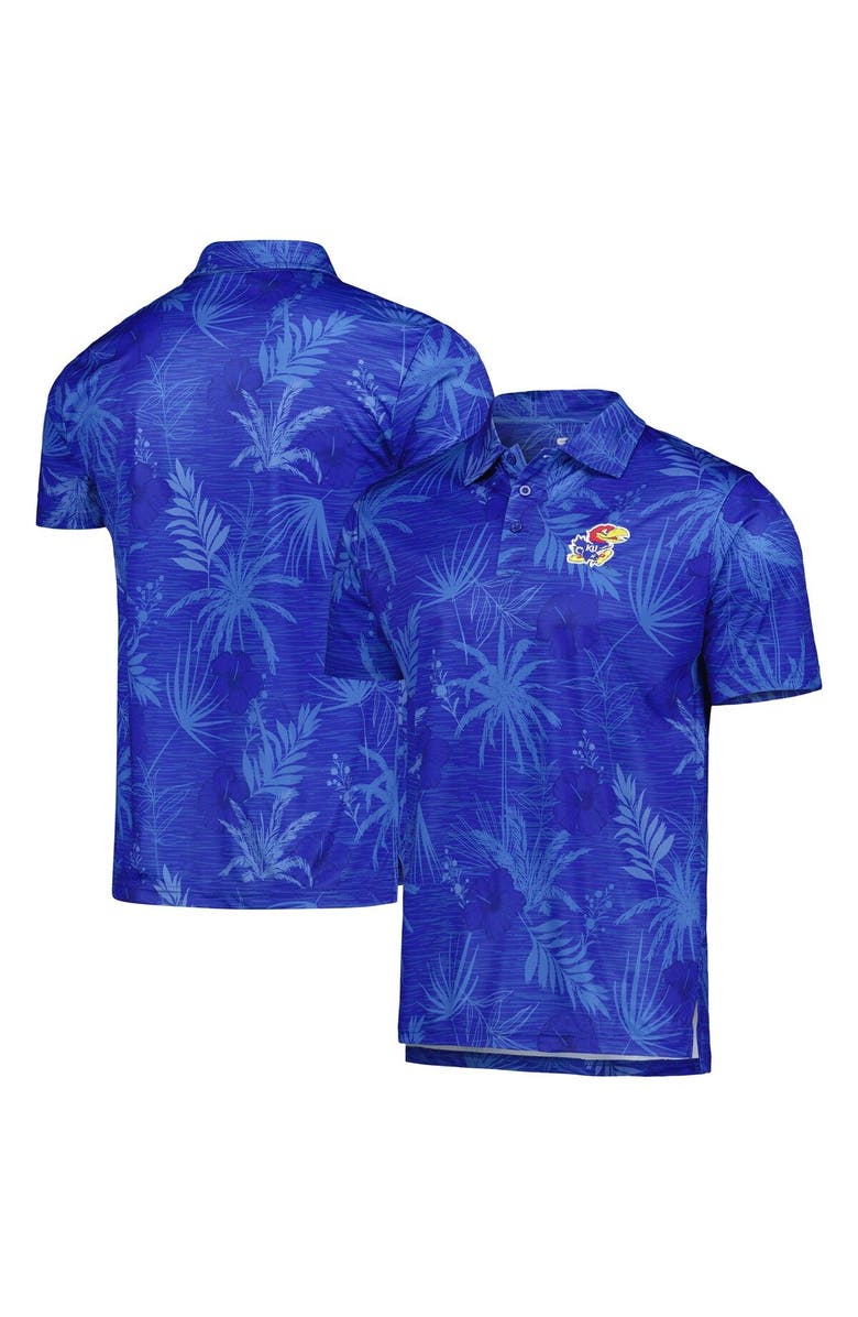 COLOSSEUM Men's Colosseum Royal Kansas Jayhawks Palms Team Polo, Alternate, color, Royal