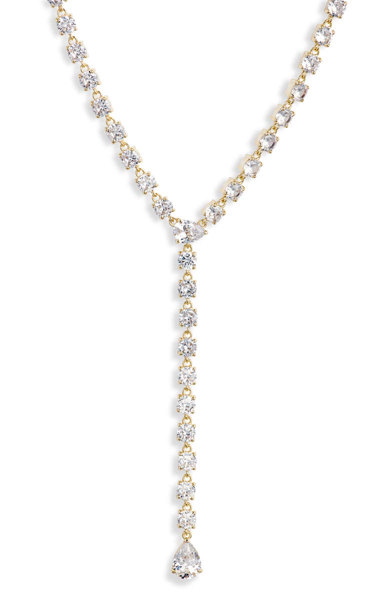 Melinda Maria Cubic Zirconia Y-Necklace, Main, color,