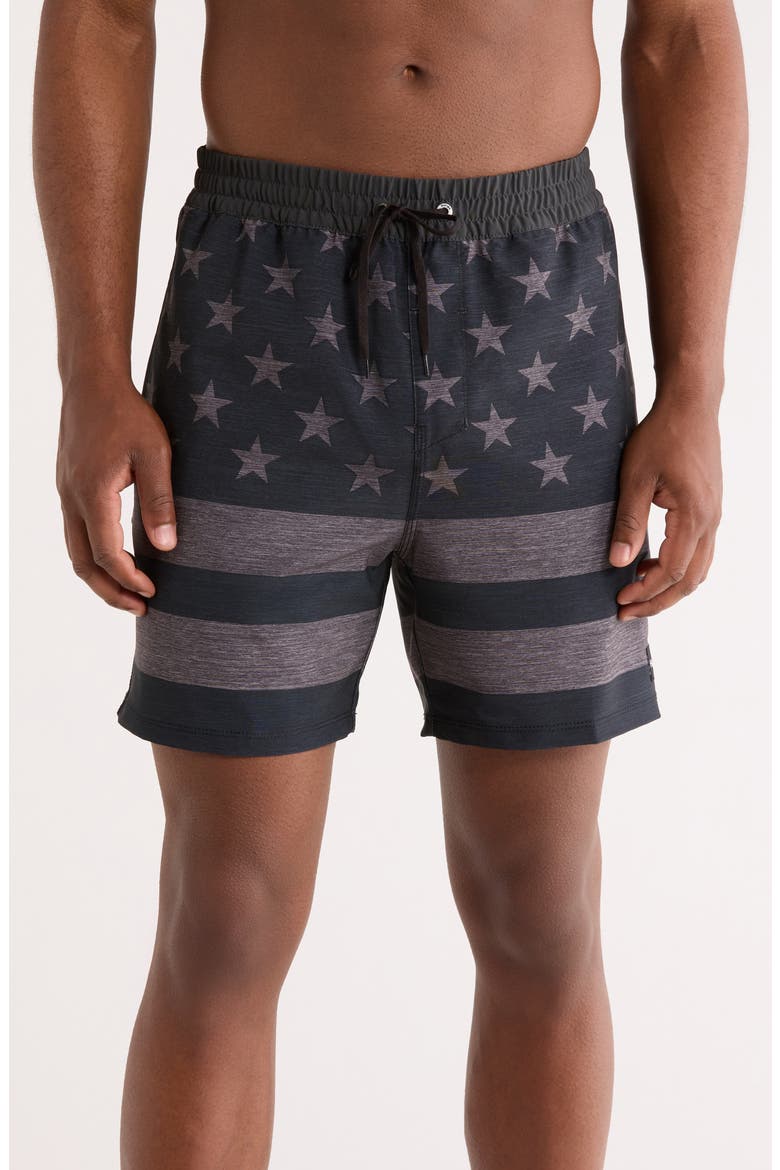 Patriot Volley Swim Trunks, Main, color, BLACK