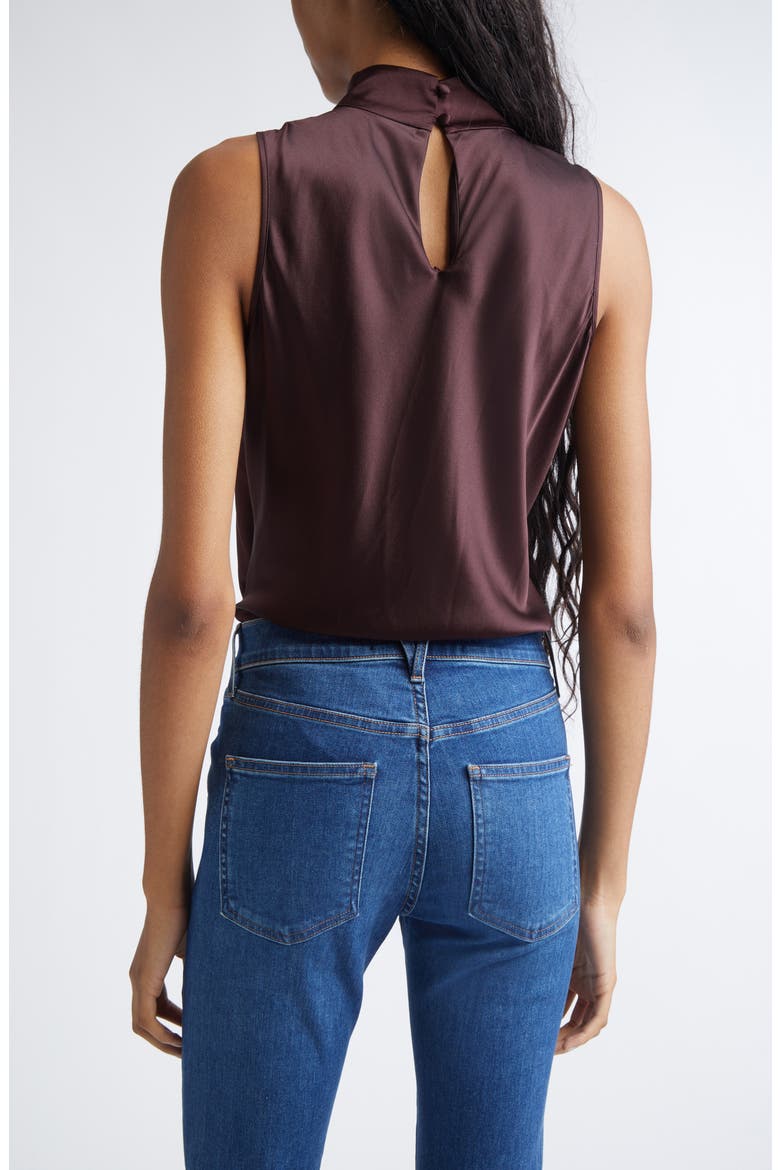 Tam Cowl Neck Sleeveless Silk Blend Top, Alternate, color, DARK CURRANT