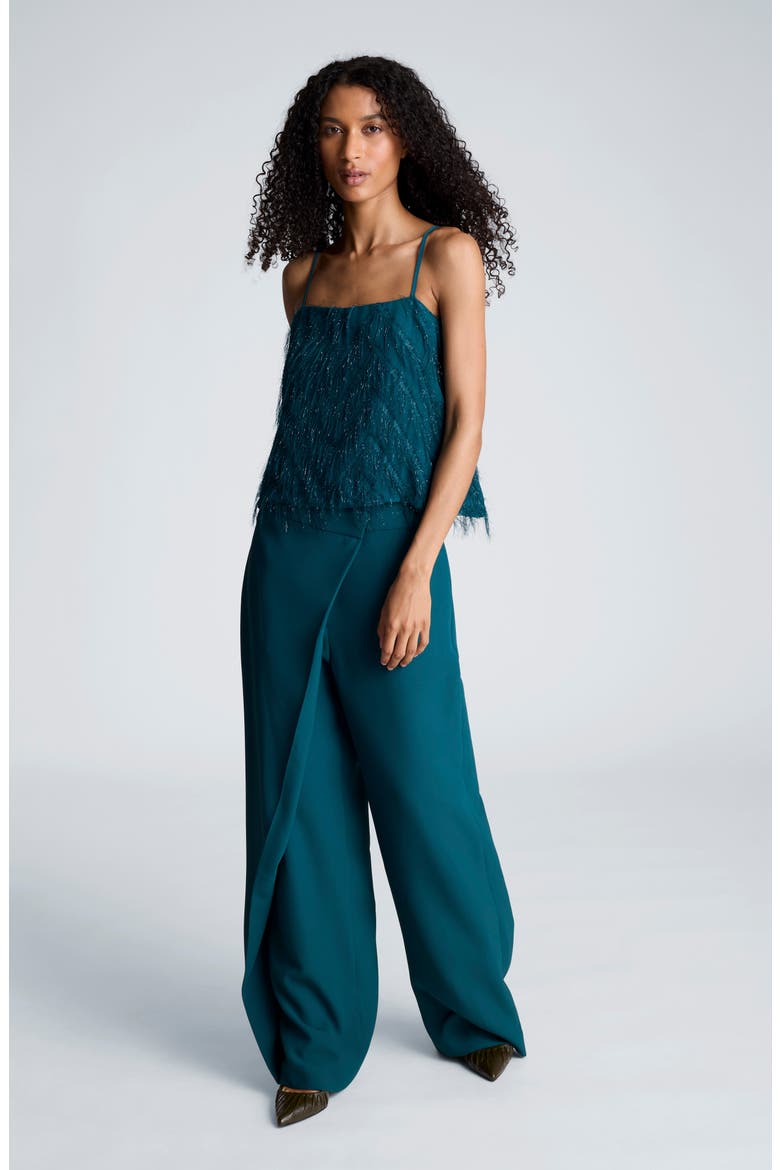 Chevron Fringe Crop Cami, Alternate, color, TEAL DUSK