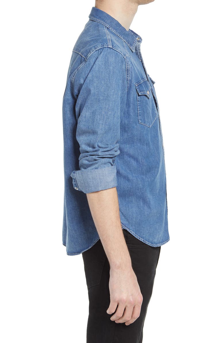 AG Aiden Western Denim Button-Up Shirt, Alternate, color, Vendetta