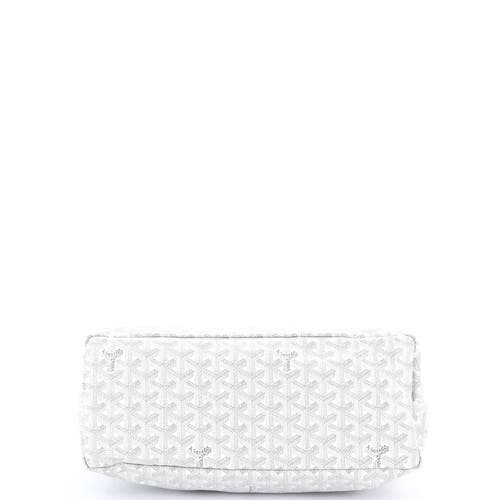 Pre-owned Goyard  Goyard Boheme Hobo Coated Canvas In White