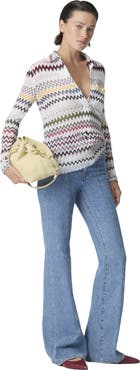 Missoni Blouse In Cotton And Viscose Zig Zag With V-neckline