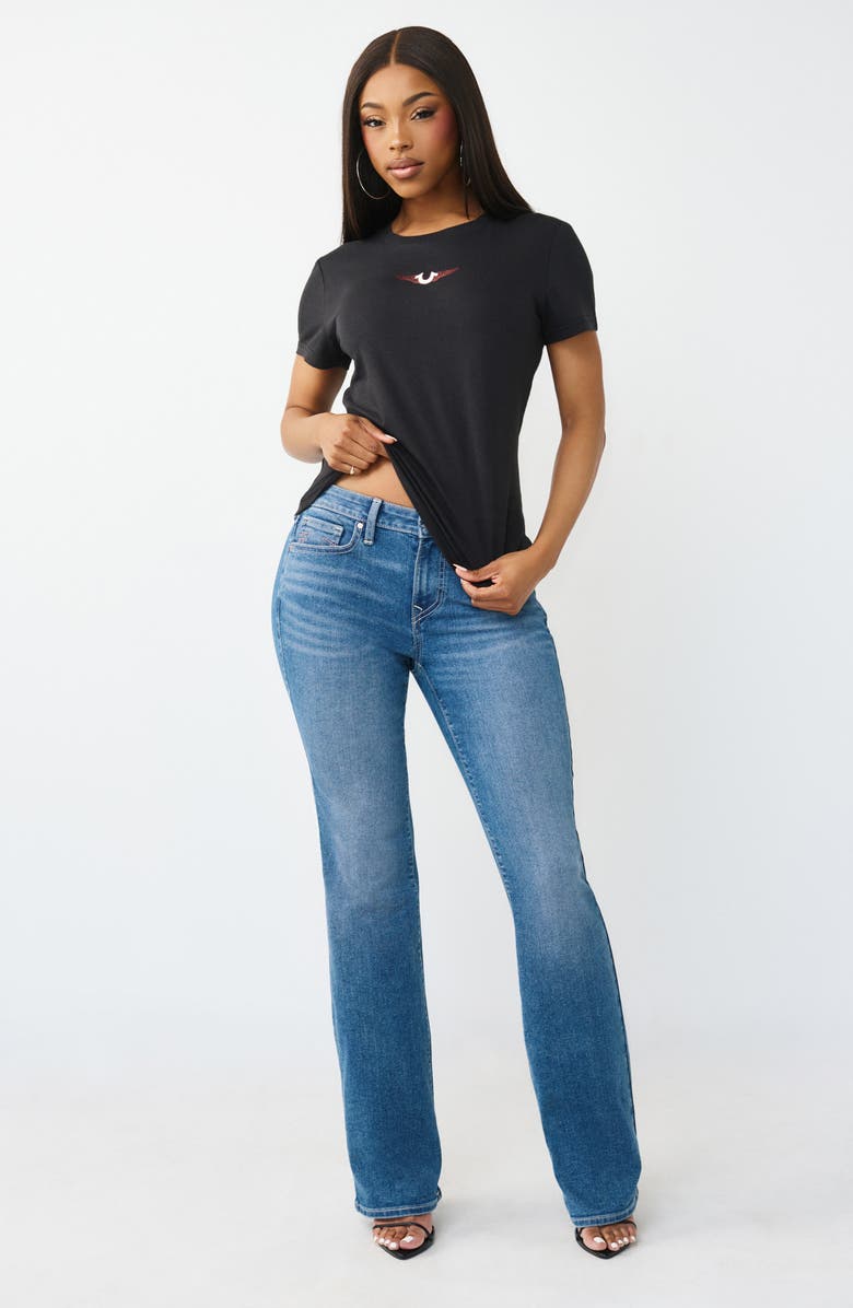 True Religion Wing Cotton Graphic T-Shirt, Alternate, color, Jet Black