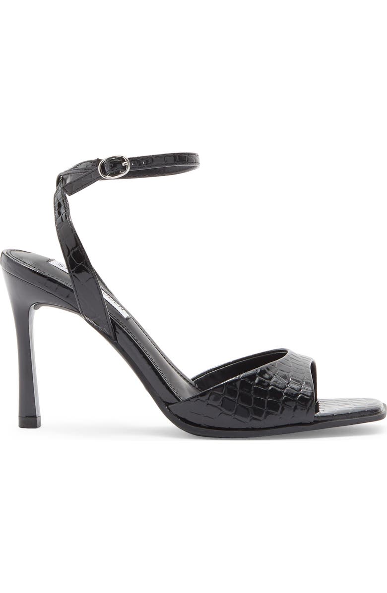 Steve Madden Presten Ankle Strap Sandal, Alternate, color, Black Lizard