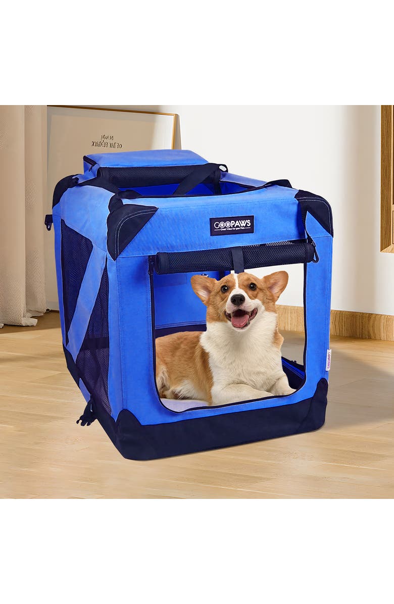 JESPET Soft Pet Crate 30", Alternate, color, Multicolored