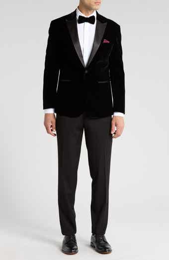 Gino Vitale Two-Piece Velvet Birdseye Lapel Slim Fit Tuxedo
