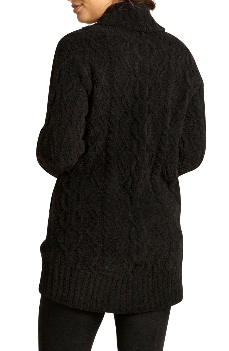 Barefoot Dreams<sup>®</sup> CozyChic<sup>™</sup> Cable Knit Shawl Collar Cardigan, Alternate, color, 
