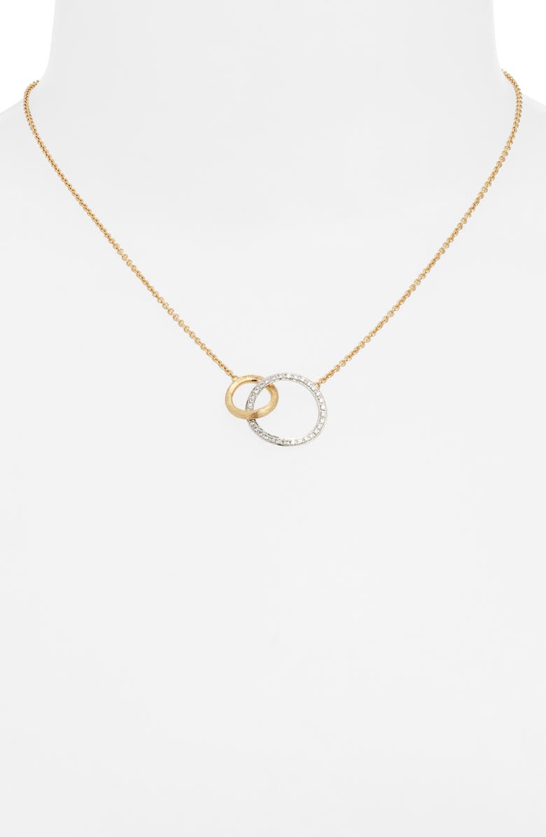 Marco Bicego Jaipur Diamond Pavé Link Pendant Necklace, Alternate, color,