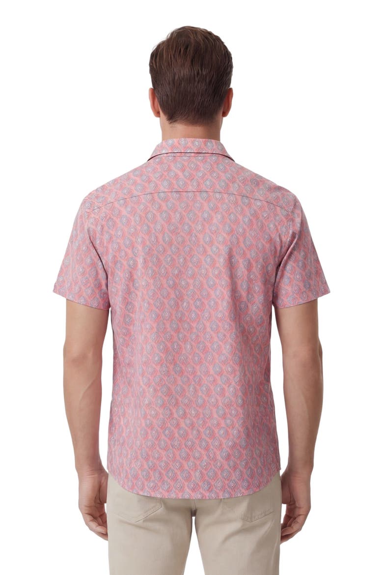 Mud Geo Mens Merino Wool Shirt, Alternate, color, MUD GEO CORAL