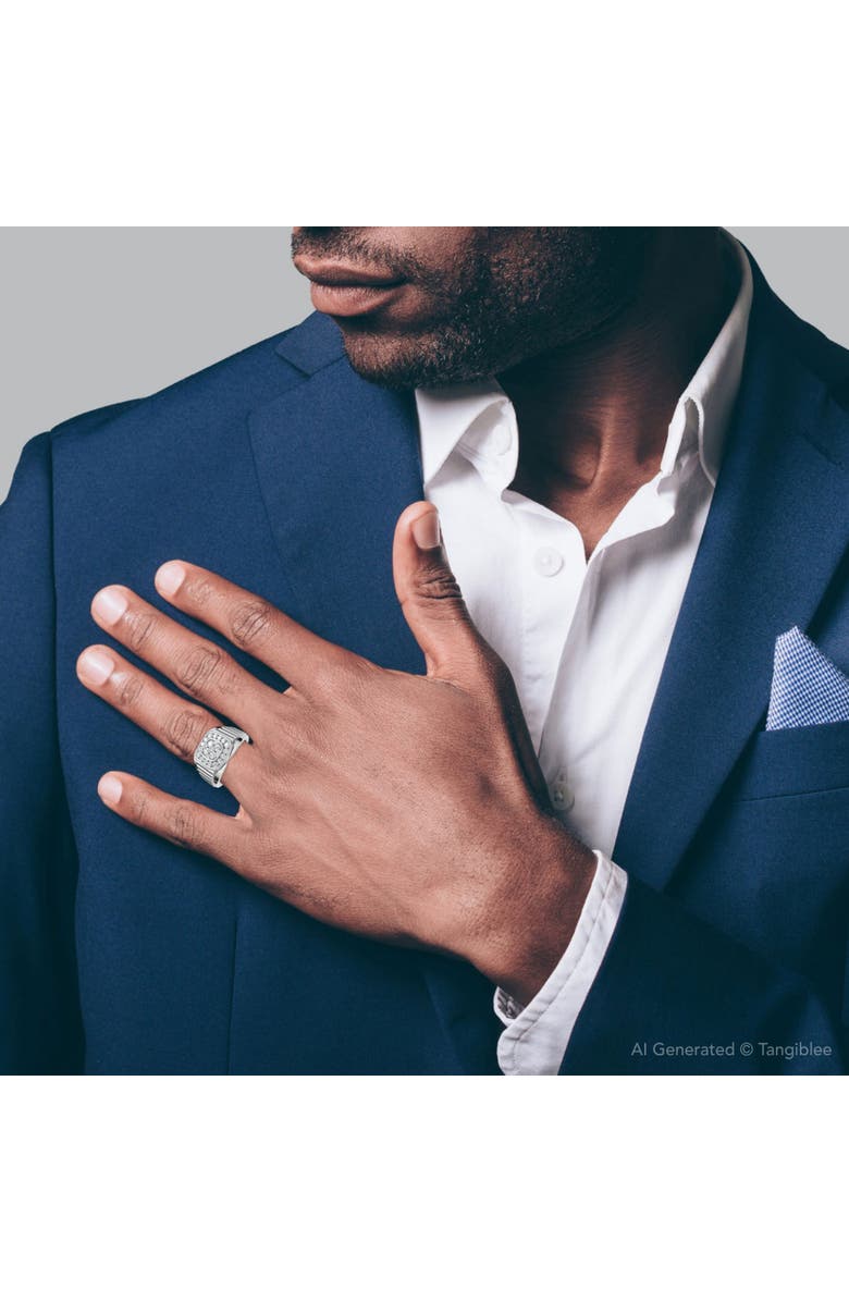 Bliss Diamond 1/2Ct Men's Everett Diamond Wedding Ring 10k Gold Anniversary Band Lab Grown, Alternate, color,