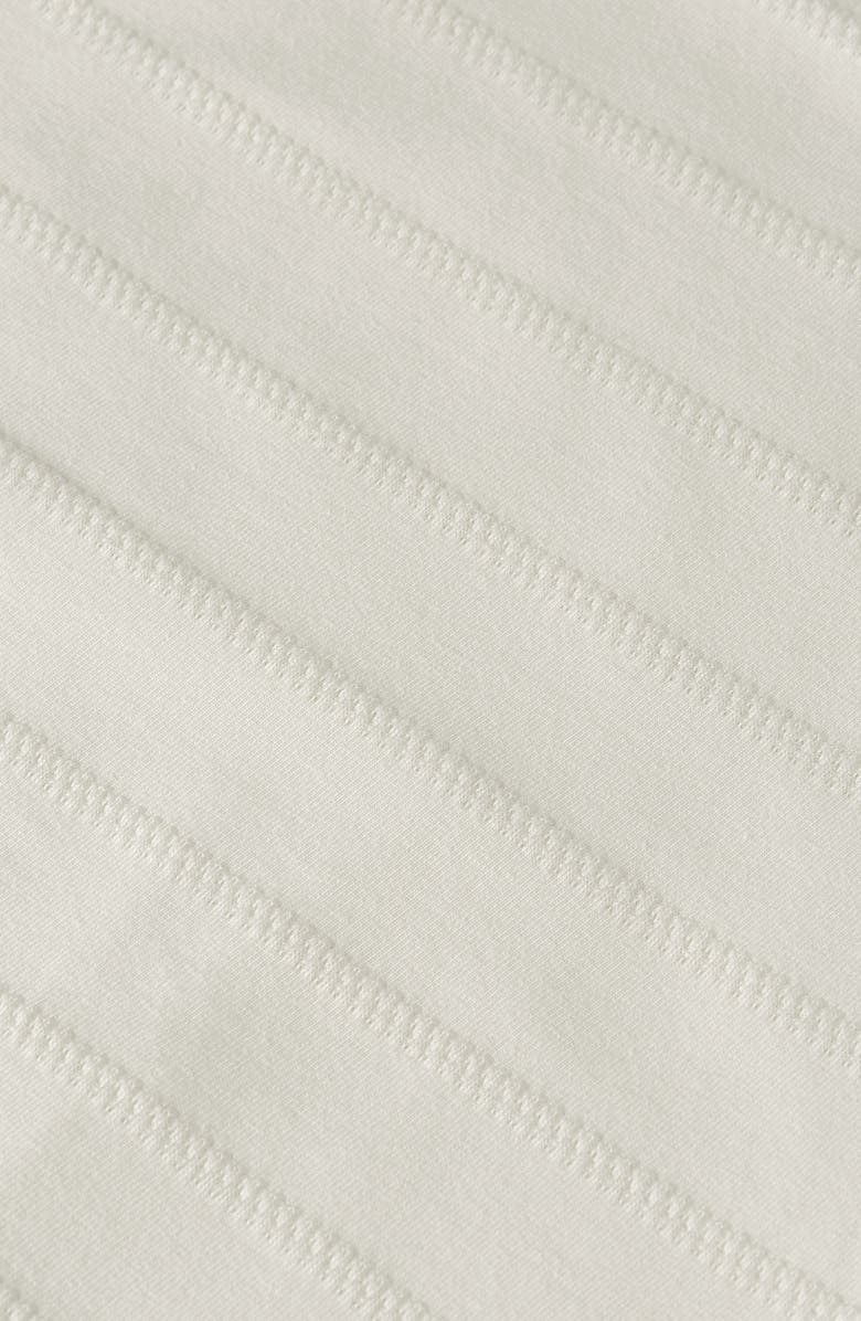 Scotch & Soda Structured Stripe Jacquard Stretch Cotton T-Shirt, Alternate, color, Eggnog