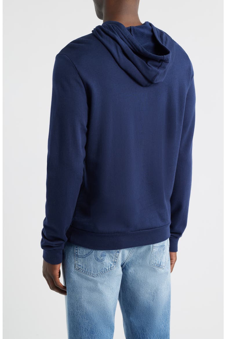 Cotton Blend French Terry Pullover Hoodie, Alternate, color, TRUE NAVY