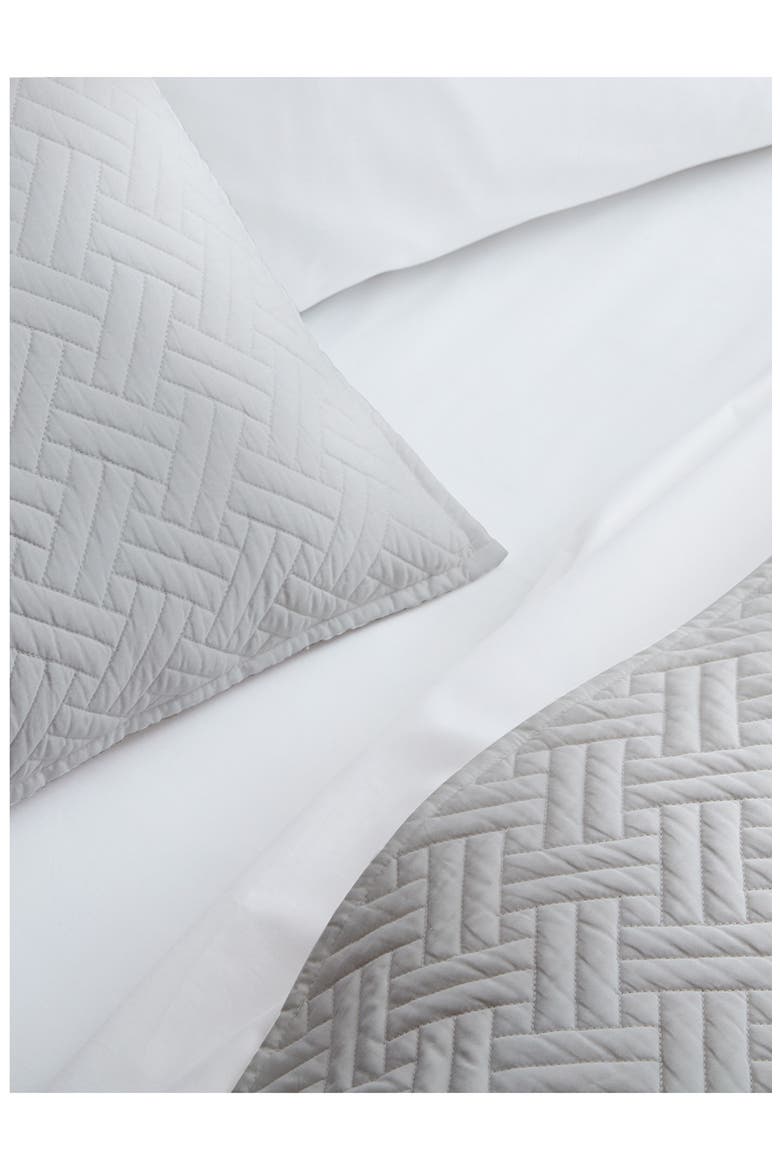 Heritage Organic Cotton Quilt & Sham Set, Alternate, color, PEWTER