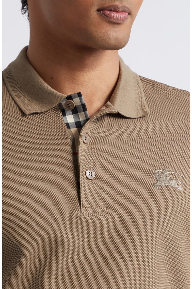 Eddie Equestrian Knight Design Cotton Piqué Polo, Alternate, color, CLAY BROWN