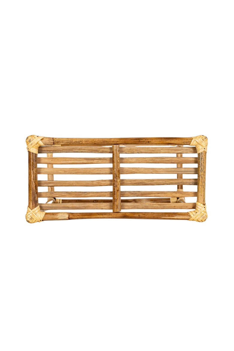 Square Wall Shelf Natural Cane, Alternate, color, Brown