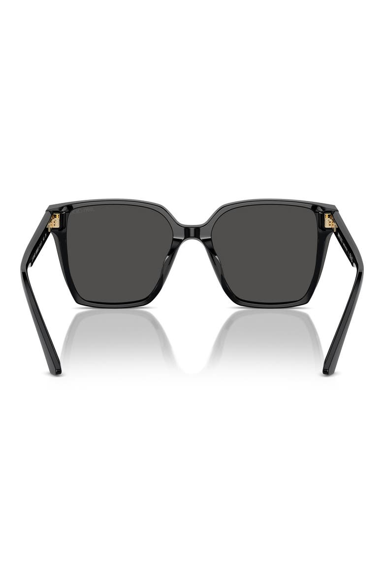 61mm Oversize Square Sunglasses, Alternate, color, BLACK / DARK GREY