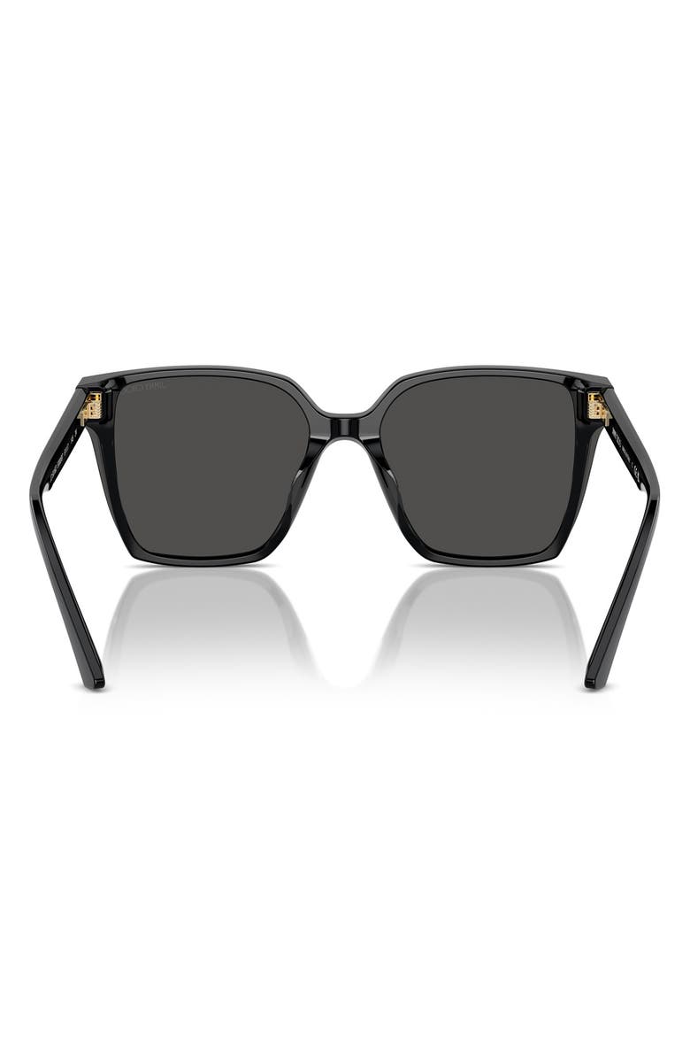 Jimmy Choo 61mm Oversize Square Sunglasses, Alternate, color, Black / Dark Grey