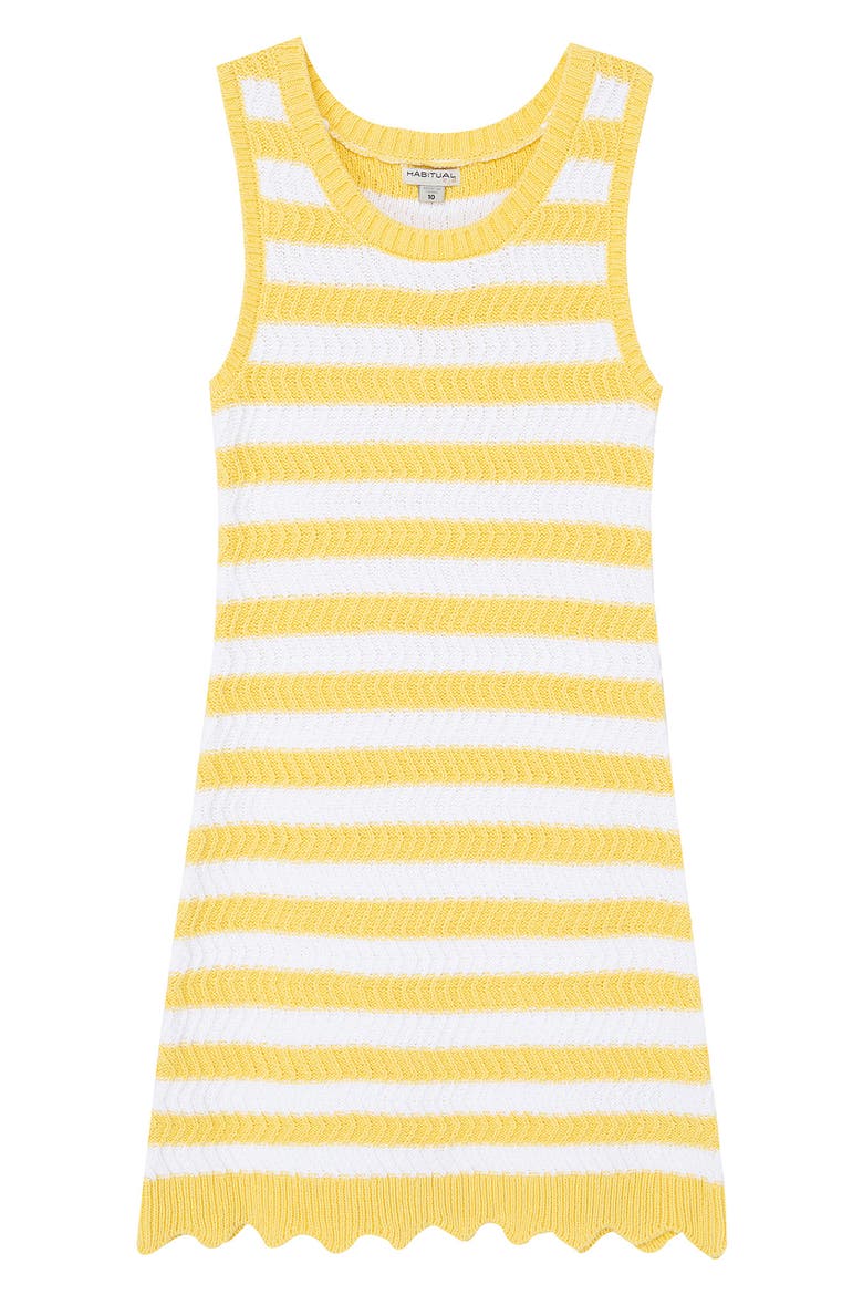 Habitual Kids' Stripe Knit Dress, Main, color, YELLOW