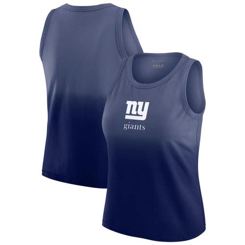 Wear By Erin Andrews X Gracie Hunt Navy New York Giants Ombre Tank Top