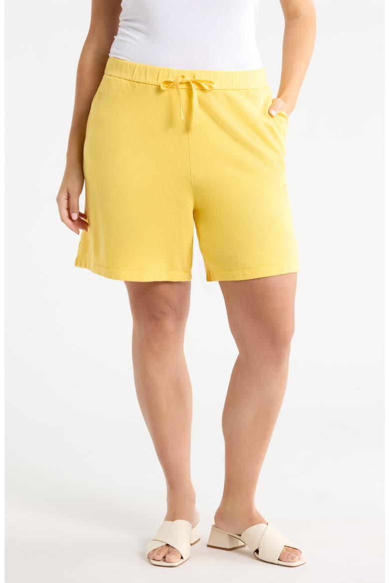 Organic Cotton French Terry Drawstring Shorts, Main, color, SOLEI